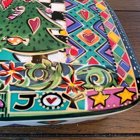 Vintage MIKASA Christmas Tree Porcelain Trinket Box, Festive Theme By Jenny Faw - Picture 8 of 11